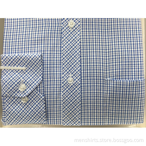 100% Cotton Yarn Dyed Plaid Business Shirt